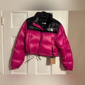 NWT women cropped north face nuptse puffer